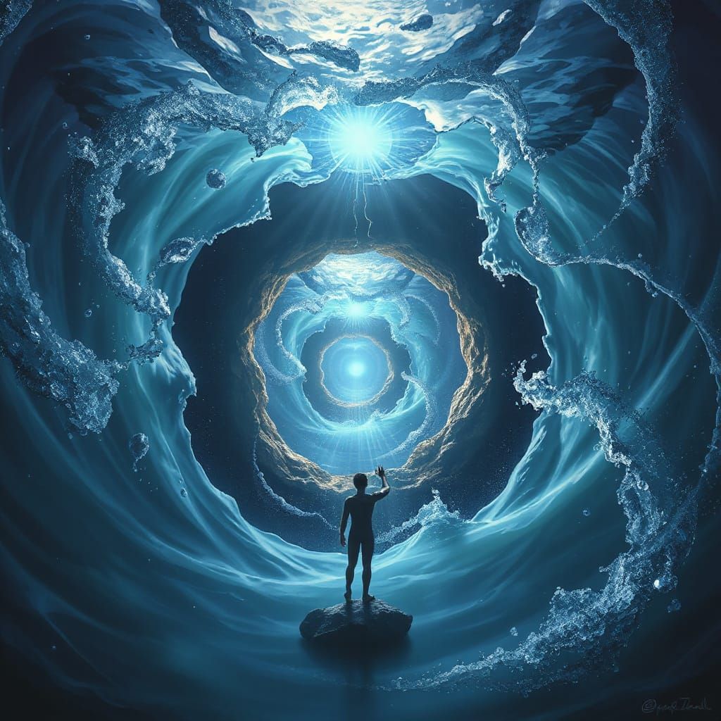 Underwater Portal to Another Dimension: Digital Painting