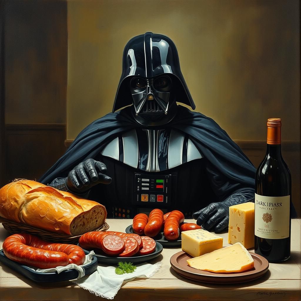 Darth Vader's Meal: An Oil Painting
