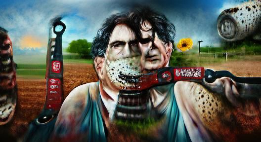 Texas Chainsaw Massacre: Detailed Digital Illustration