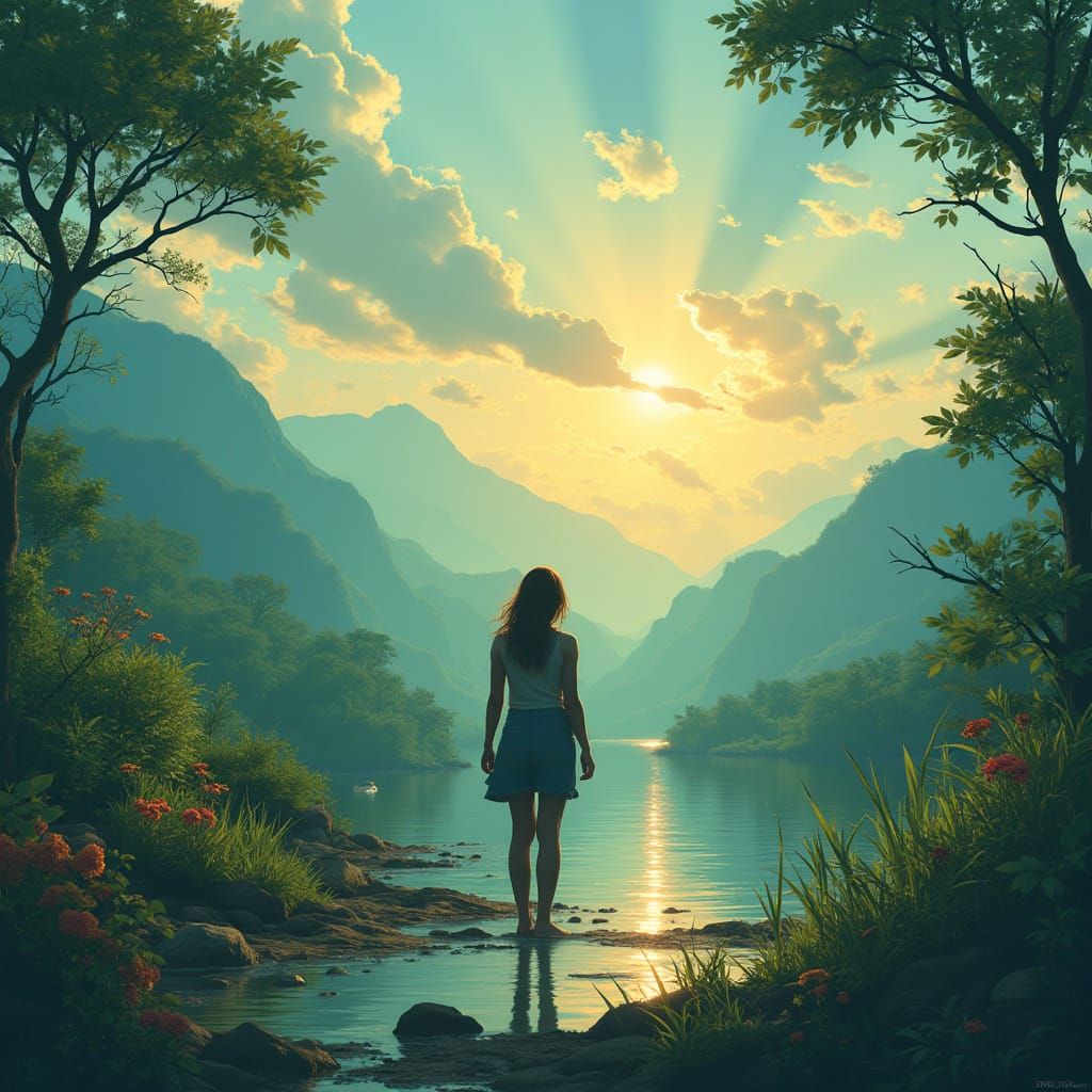 Vibrant Earth in Crisis: Humans Unite for Sustainability