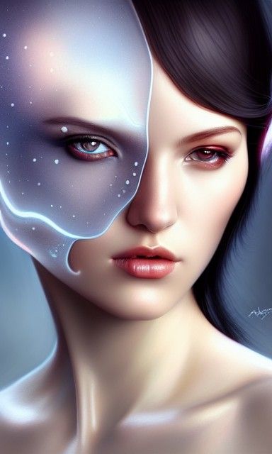 Sensual Girl with Jellyfish: Digital Art by Artgerm