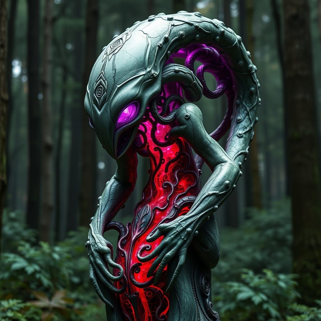 Marble Changeling Sculpture in a Quantum Network