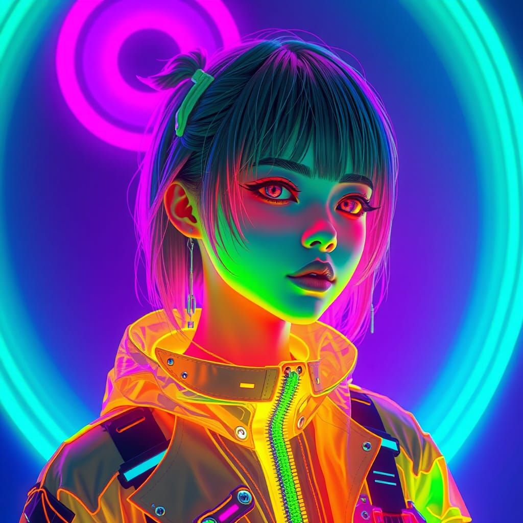 Neon Dreamscape in Cyberpunk Style