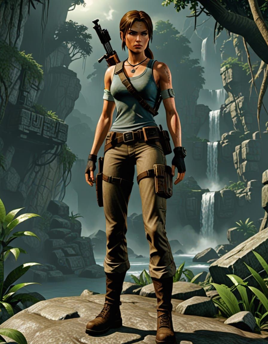 Nostalgic 90's Video Game Heroine in 3D CGI