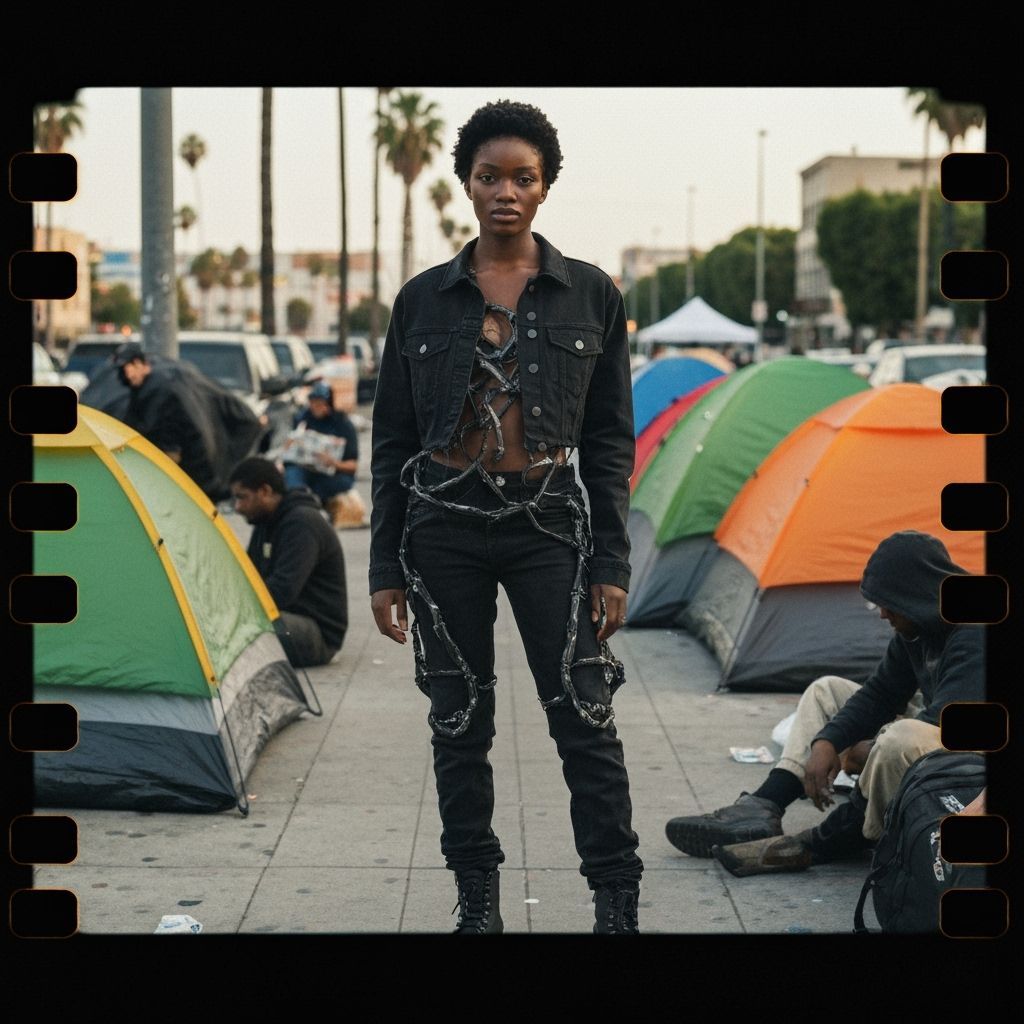 Dystopian Fashion in Los Angeles: A Cinematic Portrait