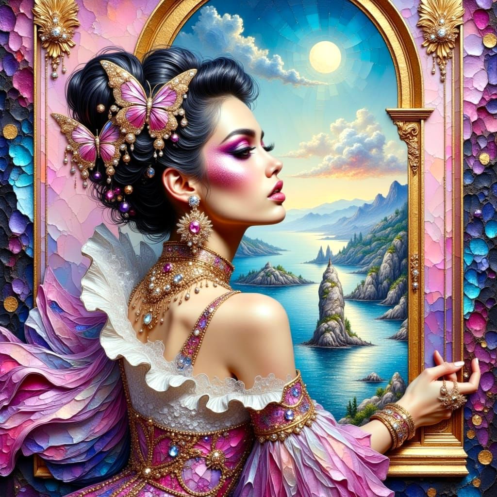 Heartbroken Hollywood Starlet in Pastel Tones