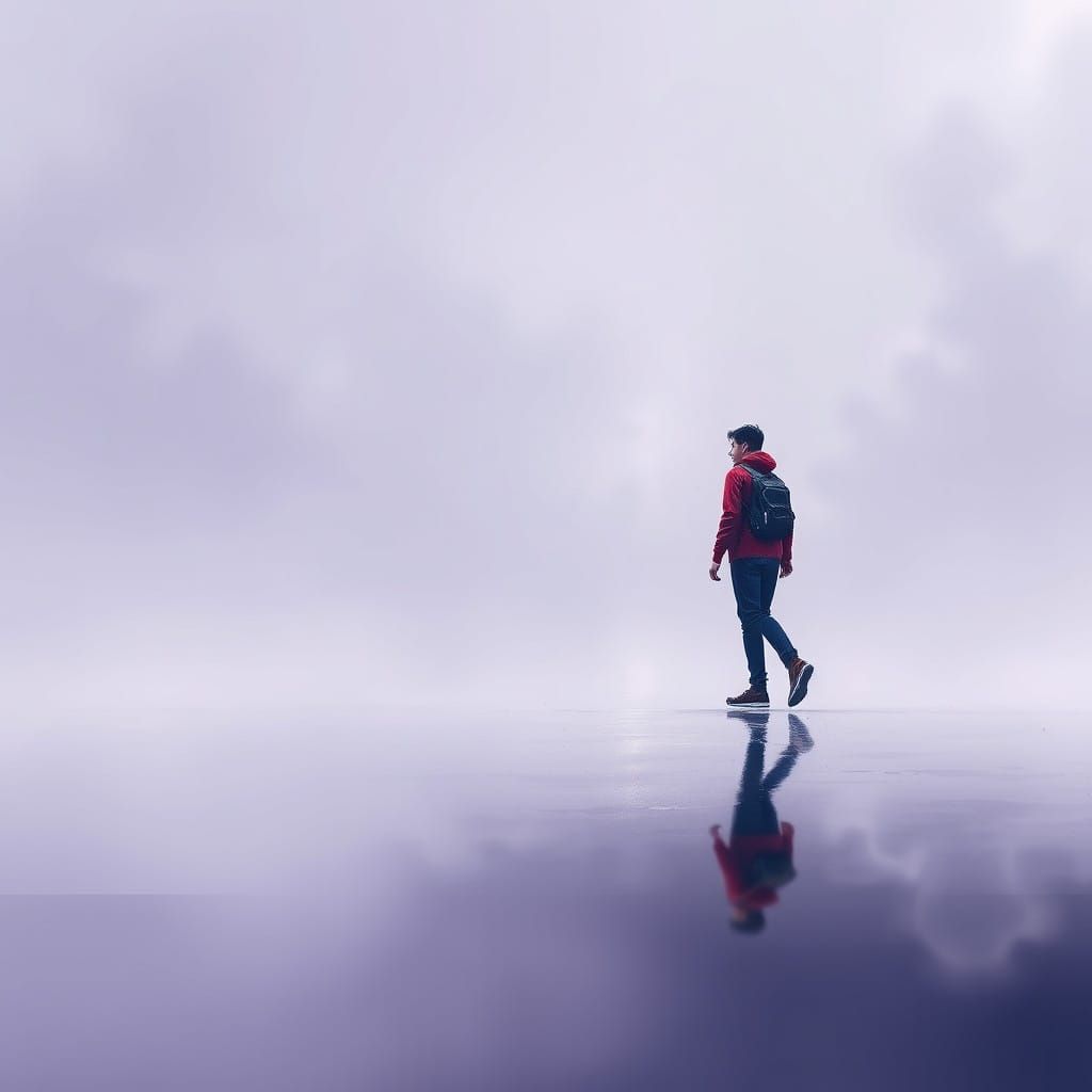 Misty Landscape in Watercolor Style