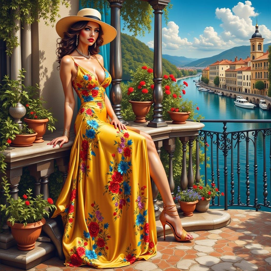 Beautiful Woman in Jerry Pinkney Art Style