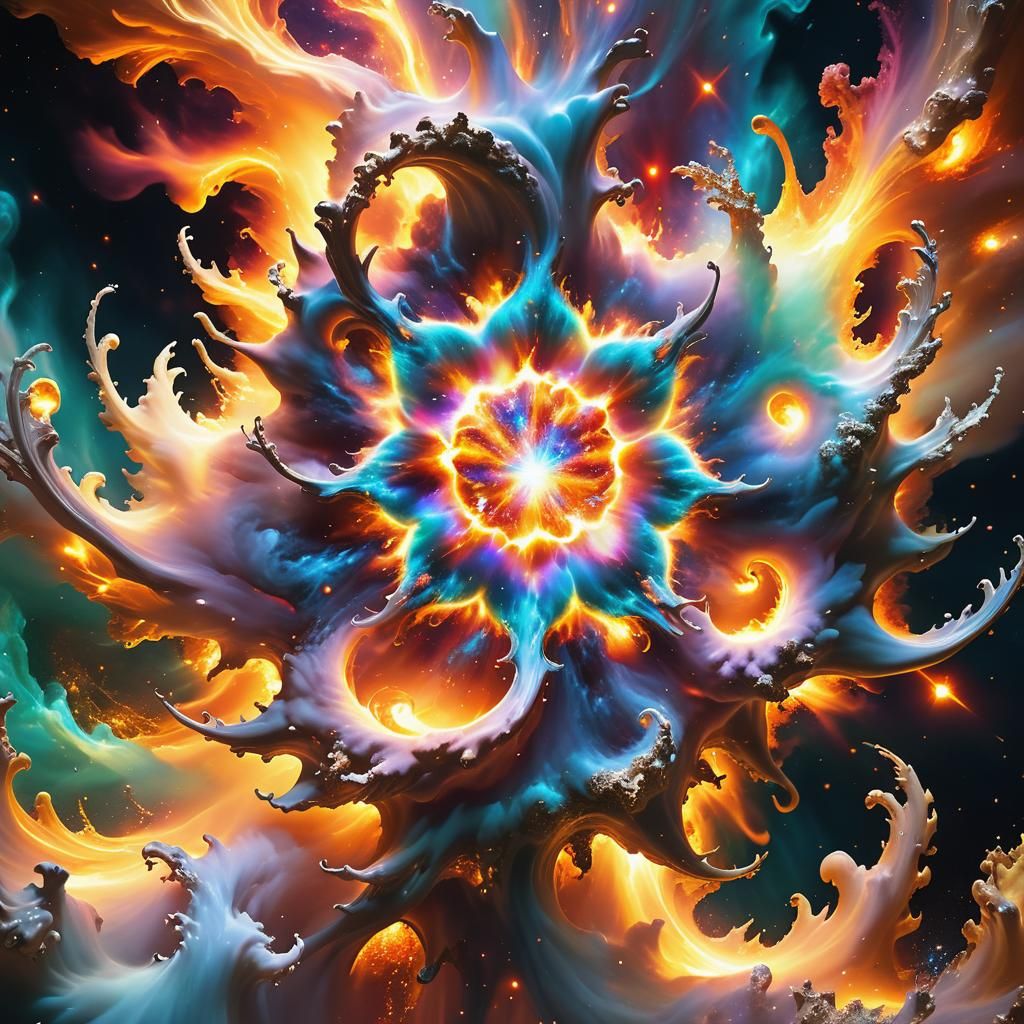 Surreal Astral Explosion with Star Personas