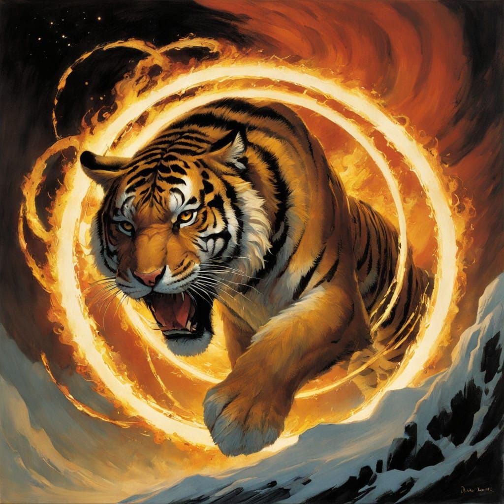 Golden Rings of Christmas, a Ferocious Tiger Leaps