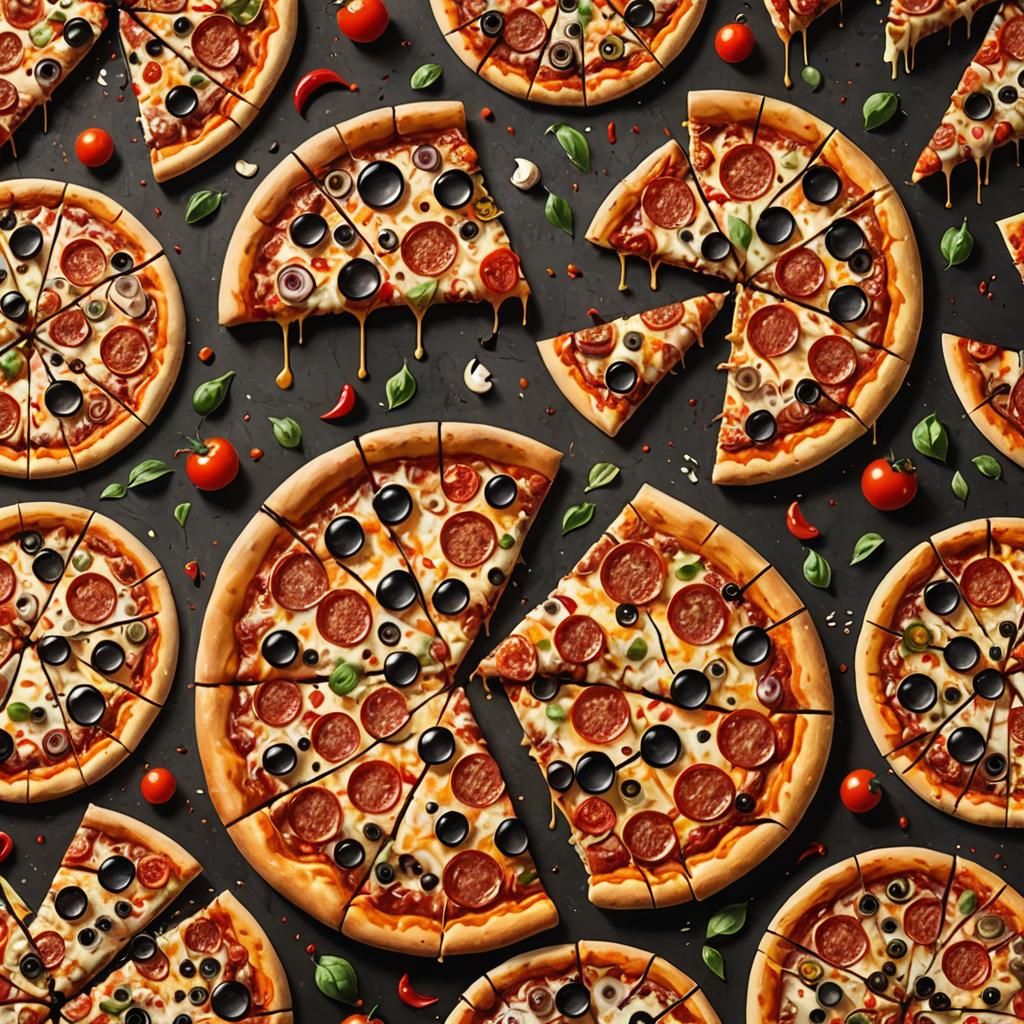 Pizza with a Threatening Aura: Digital Art