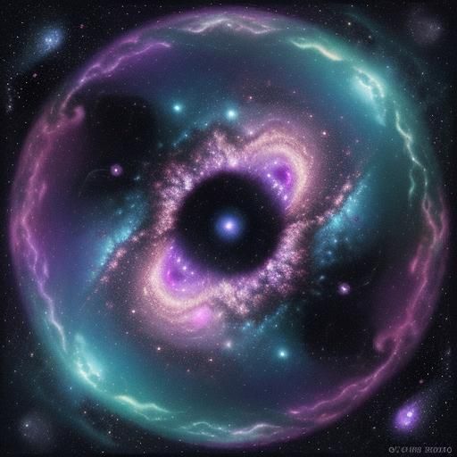 Cosmic Eye Galaxy in Surrealist Style