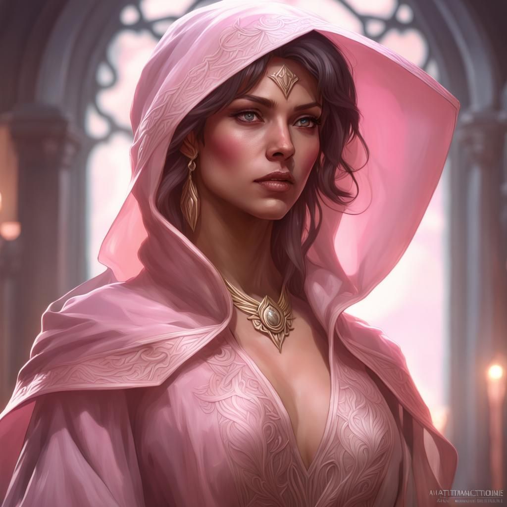 Beautiful Female Mage Portrait in Digital Art Style