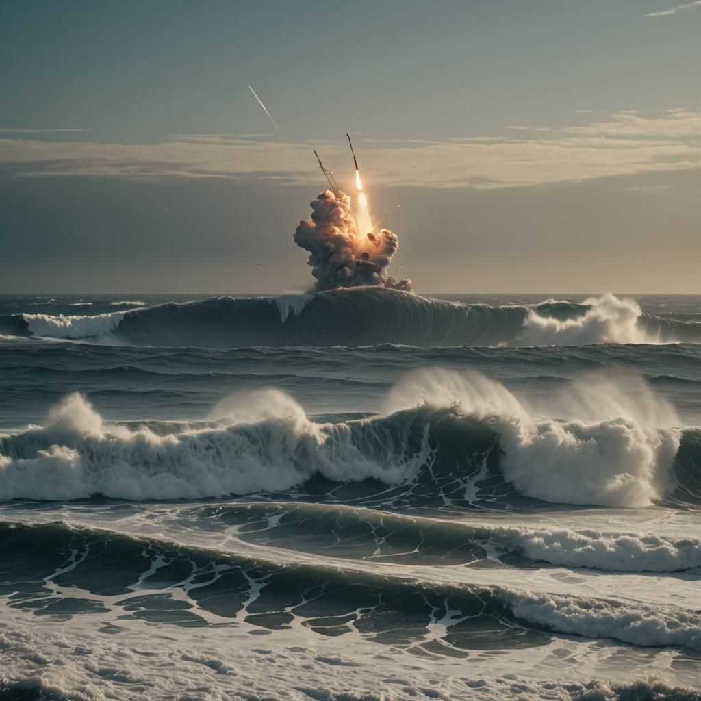 Asteroid Impact: Fishing Boat on a Massive Wave