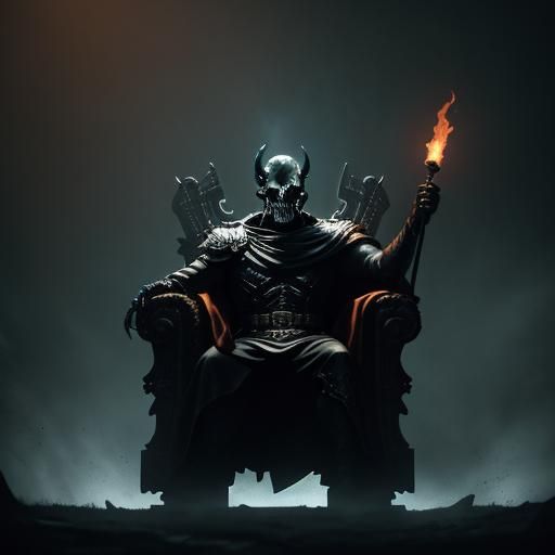 Hades on Throne in Underworld: Cinematic Film Still