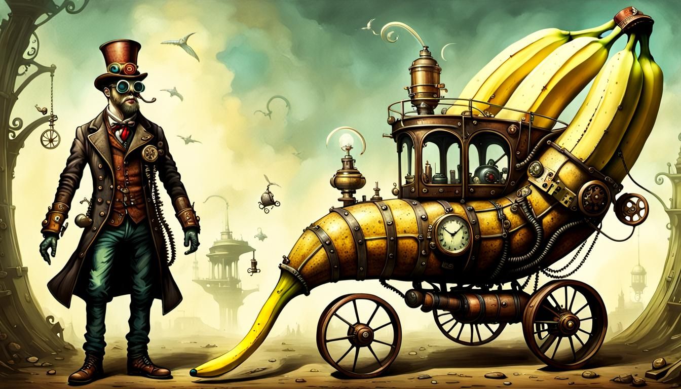 Steampunk Banana Inspired by Visionary Art