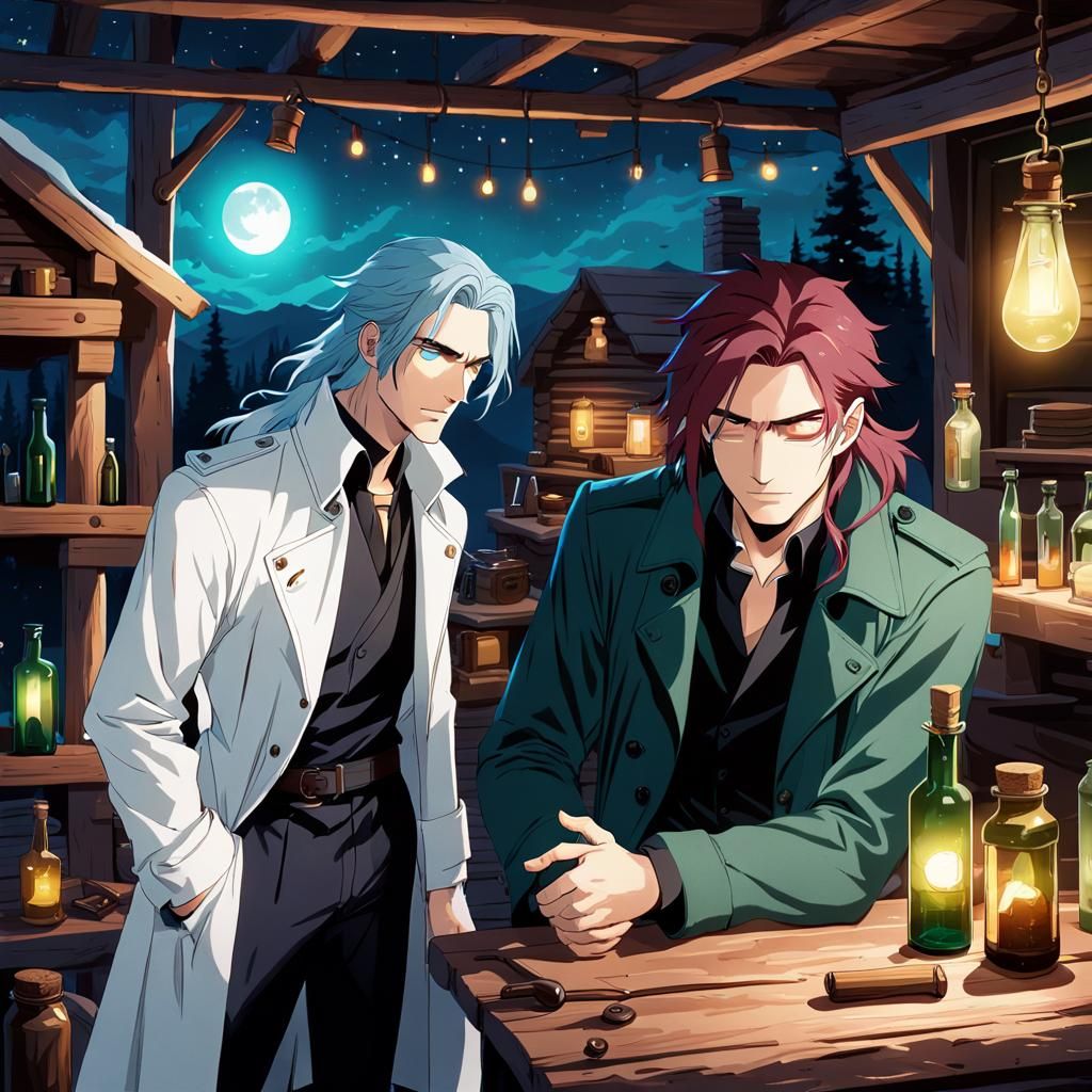 Worried Man Holding Collapsed Friend in Lab