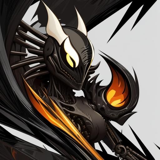 Hollow Knight Portrait in Vector Art Style