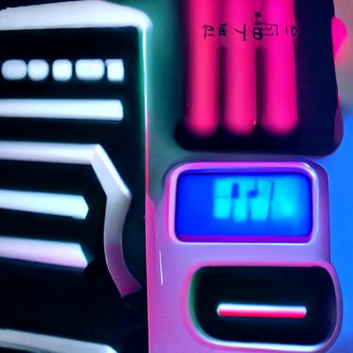 Futuristic Calculator in Synthwave Neon Style