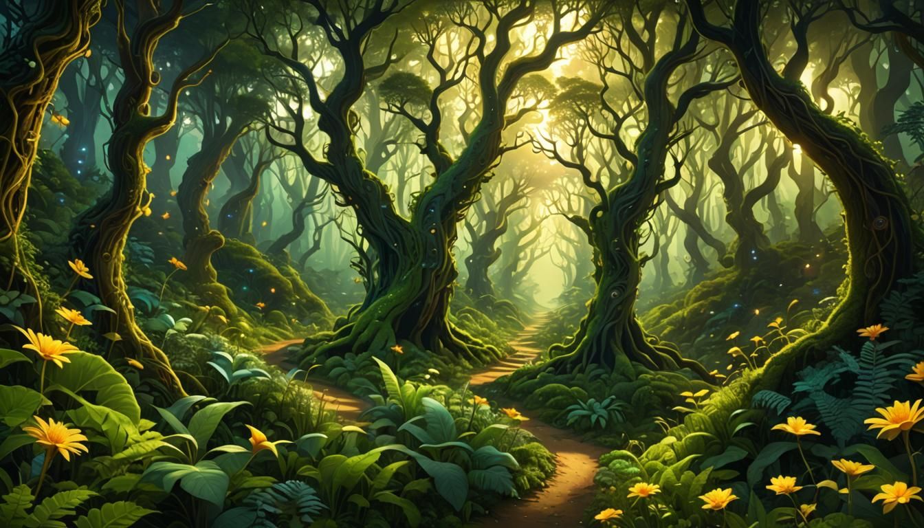 Forest crossroads