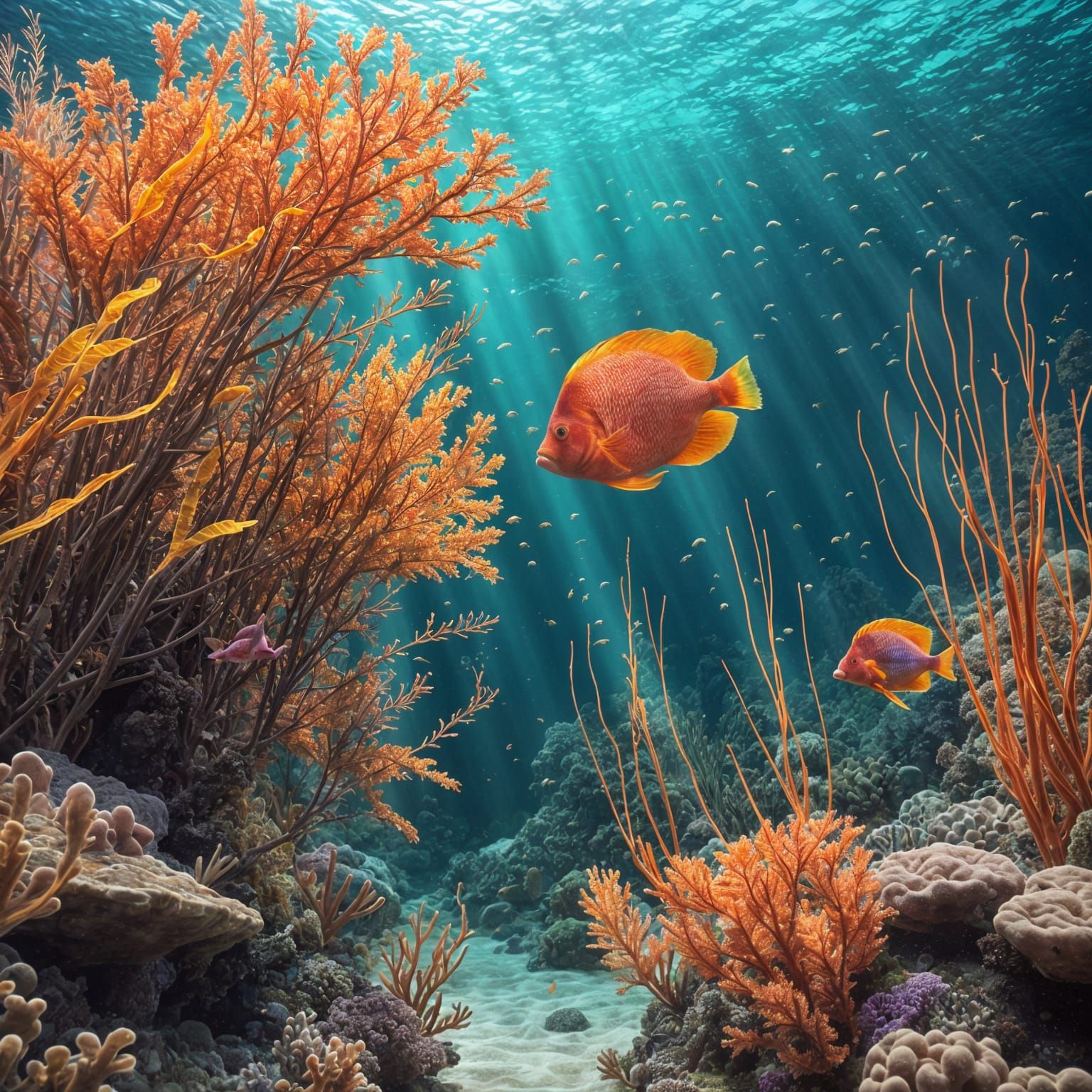Colorful Underwater Landscape in 8K Photorealism