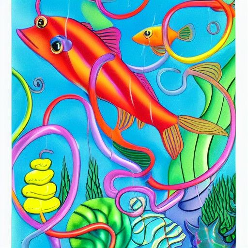 Transparent Fish in Candyland: Dr. Seuss Style