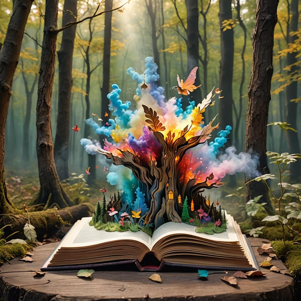 Enchanted Fairy Emerges from Pop-Up Book in 3D