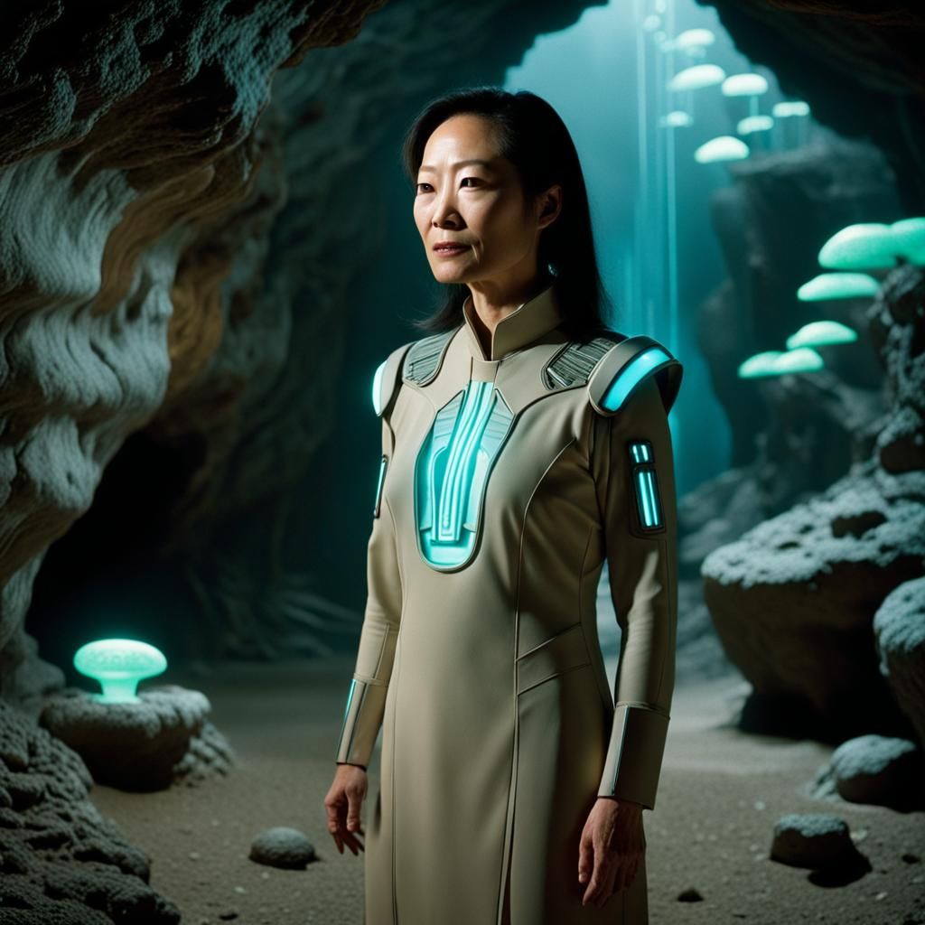 Keiko O'Brien and Bioluminescent Fungi in Cave