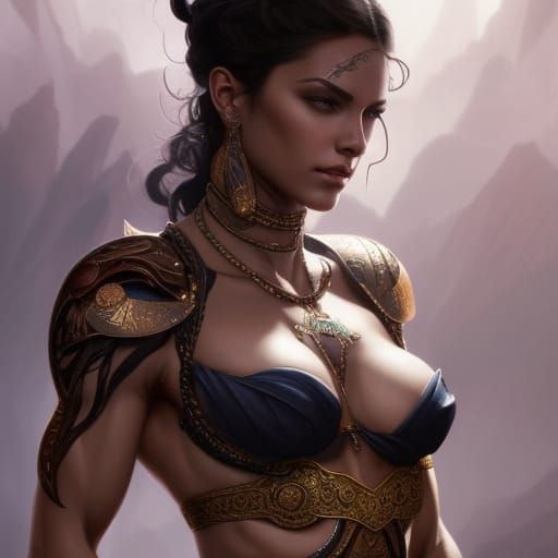 Dark Elf Portrait in Artgerm Style