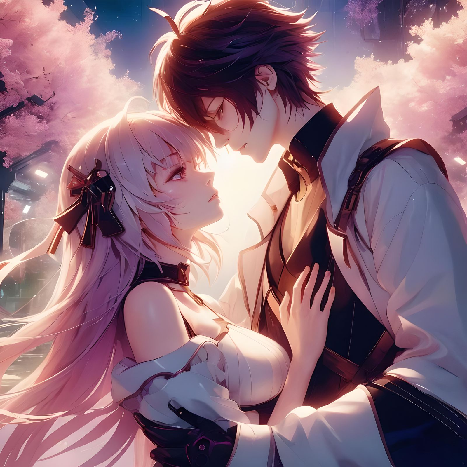 Anime style  couple.