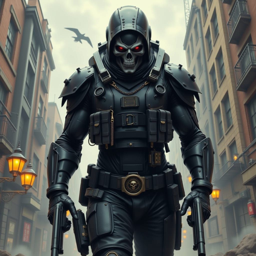 Battlefield Operative in High-Tech Stealth Suit