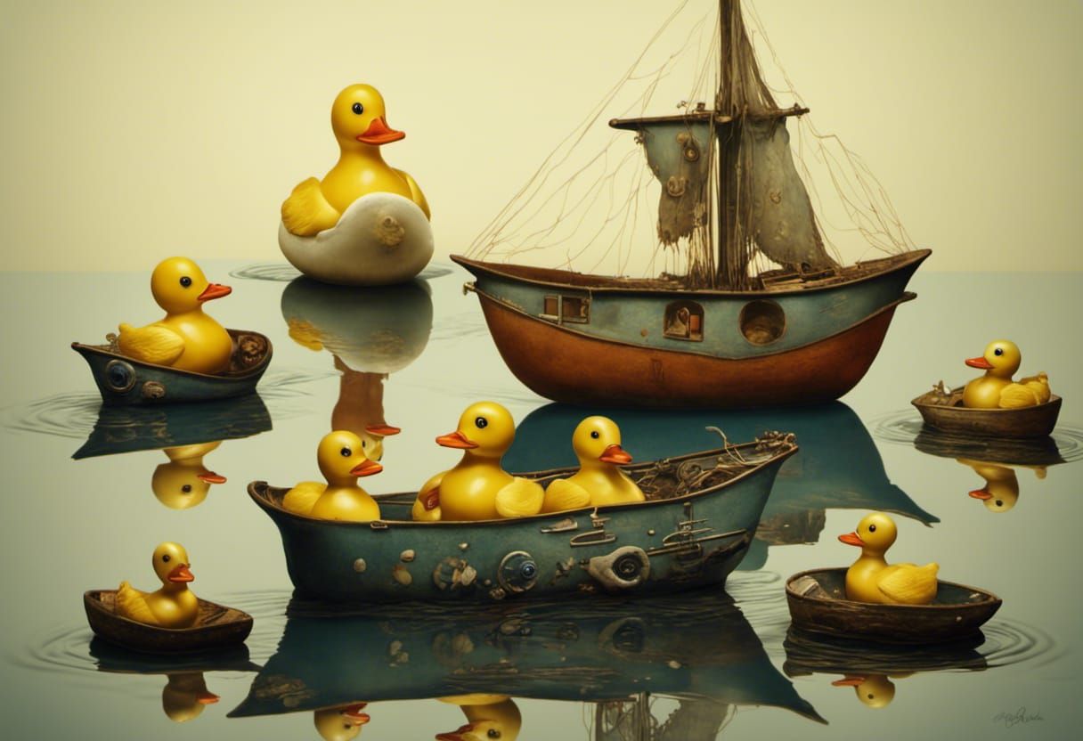Rubber ducks travelling with tiny ships #2