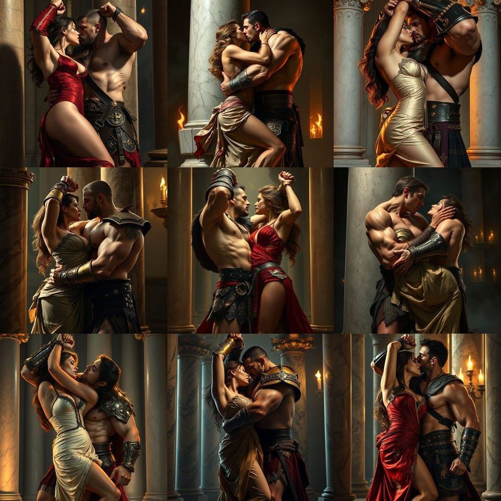 Surreal Baroque Fantasy: Warrior's Captive Lover