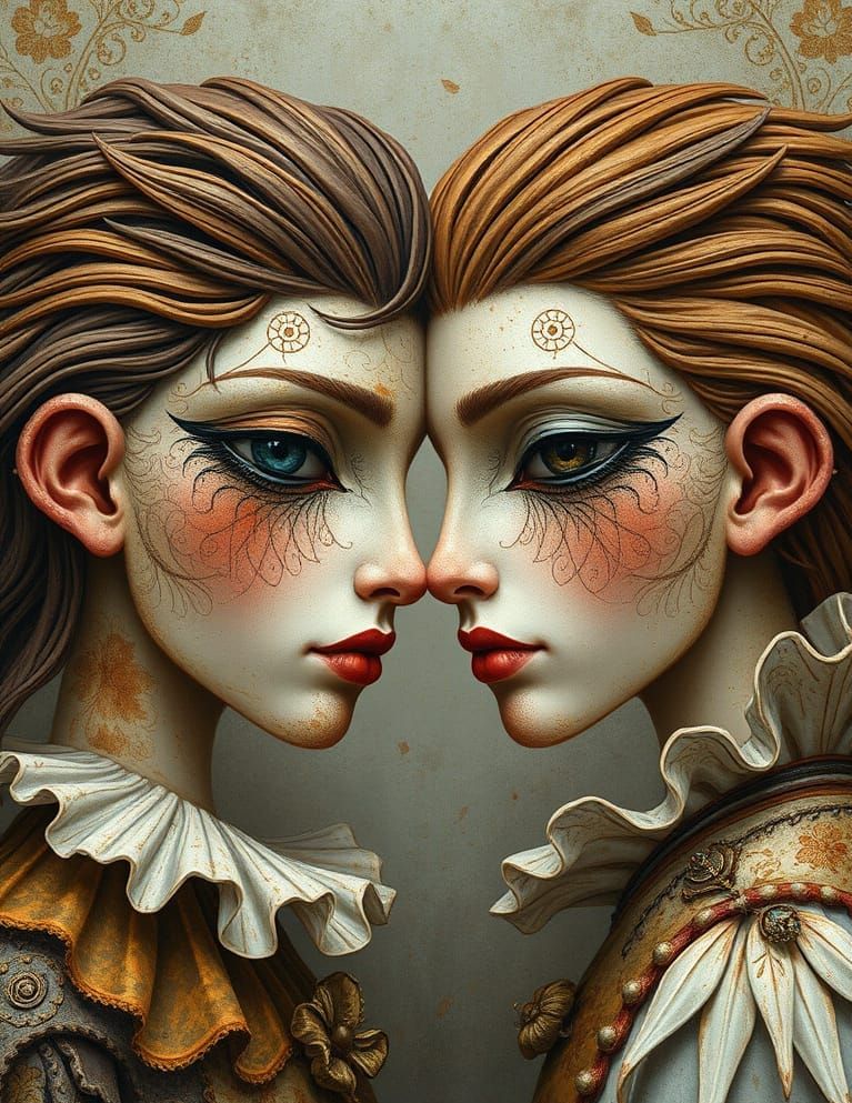 Where They Touched Split-Infinity in Their Clothes Carved fr...