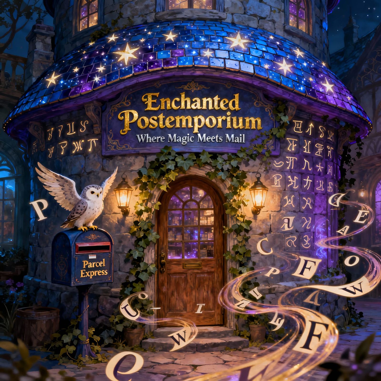 Magical Poststore in Dan Mumford Style