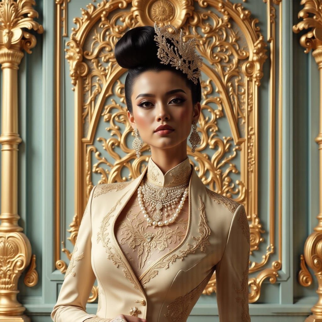 Galactic Ritz Employee Portrait in Wes Anderson Style