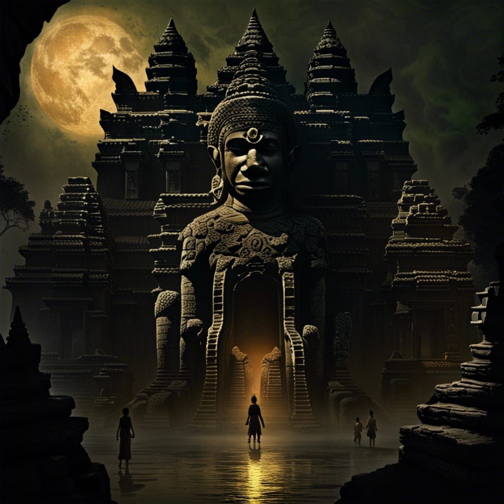 Lovecraftian Horror at Angkor Wat: Dark Fantasy Fusion