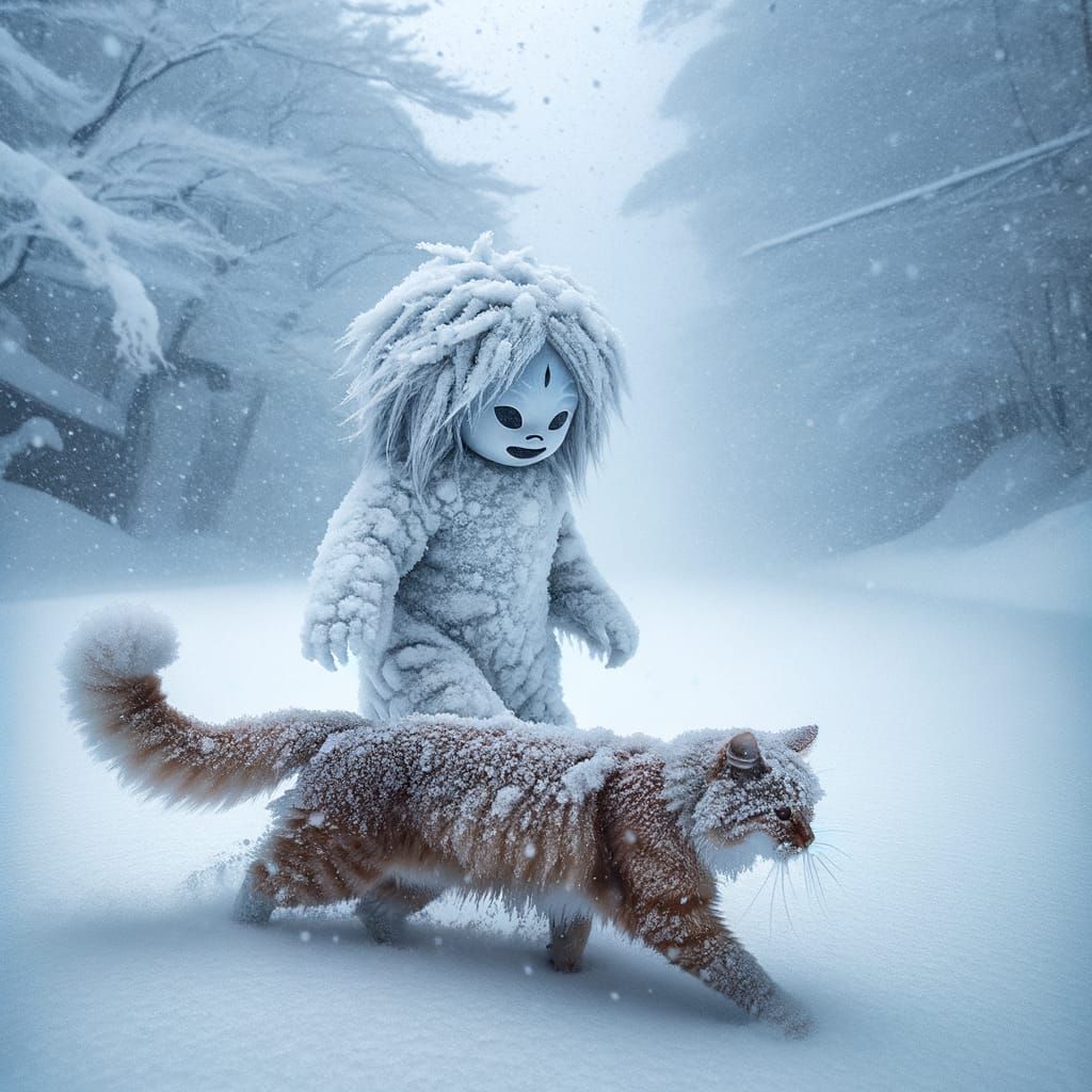 Yukino: Snow Spirit and Frosted Cat