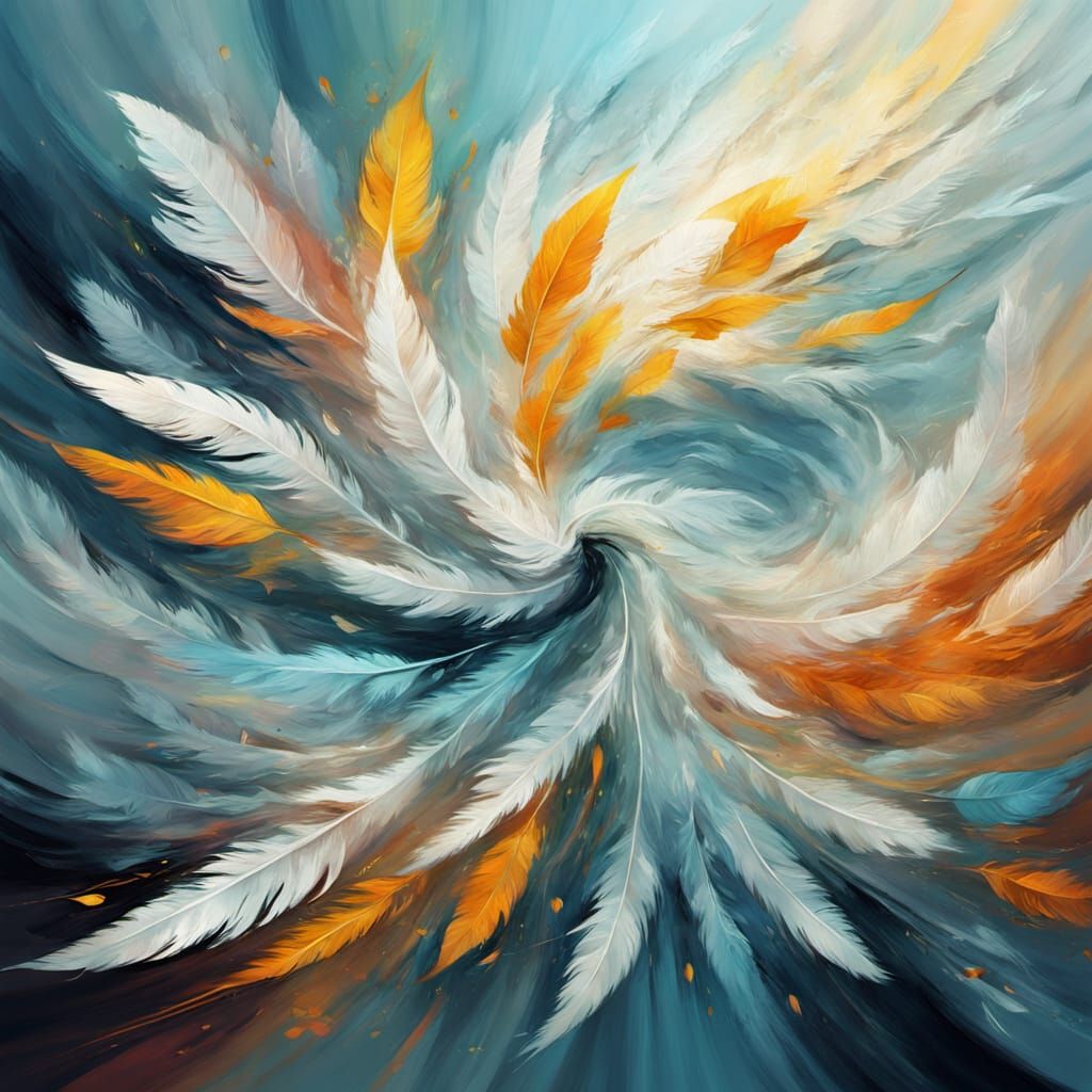 Vibrant Cubist Abstract in Soft Colors and Textured Oil