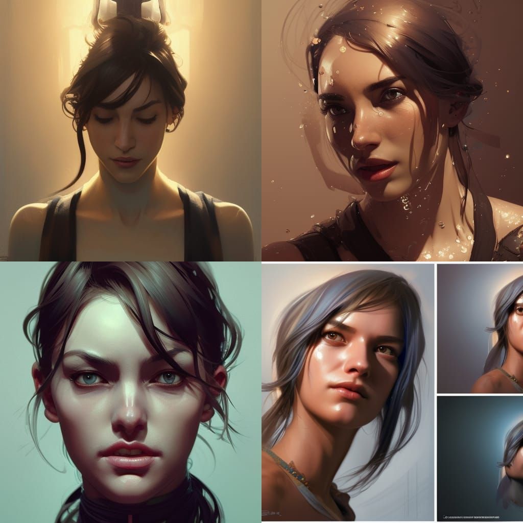 Detailed Portrait in Artgerm and Mucha Style