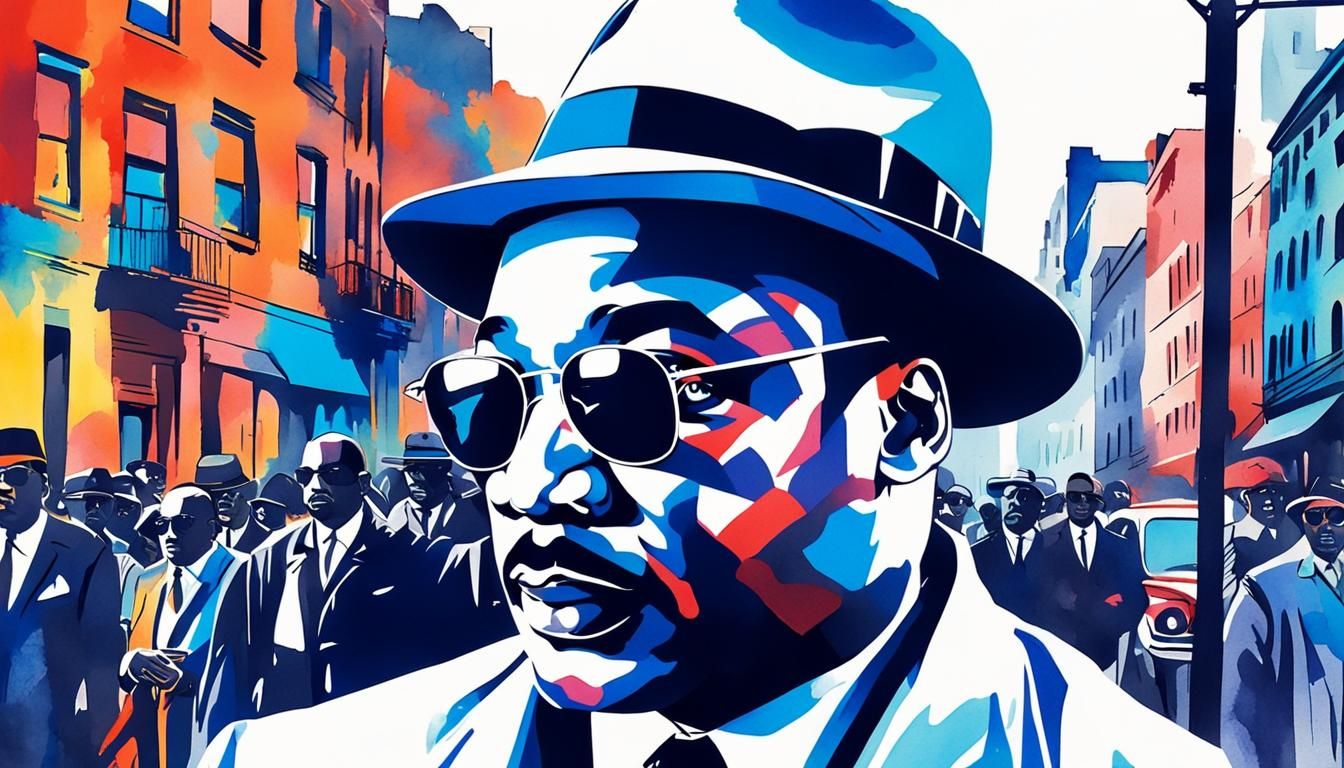 MLK in Pop Art Watercolor Portrait