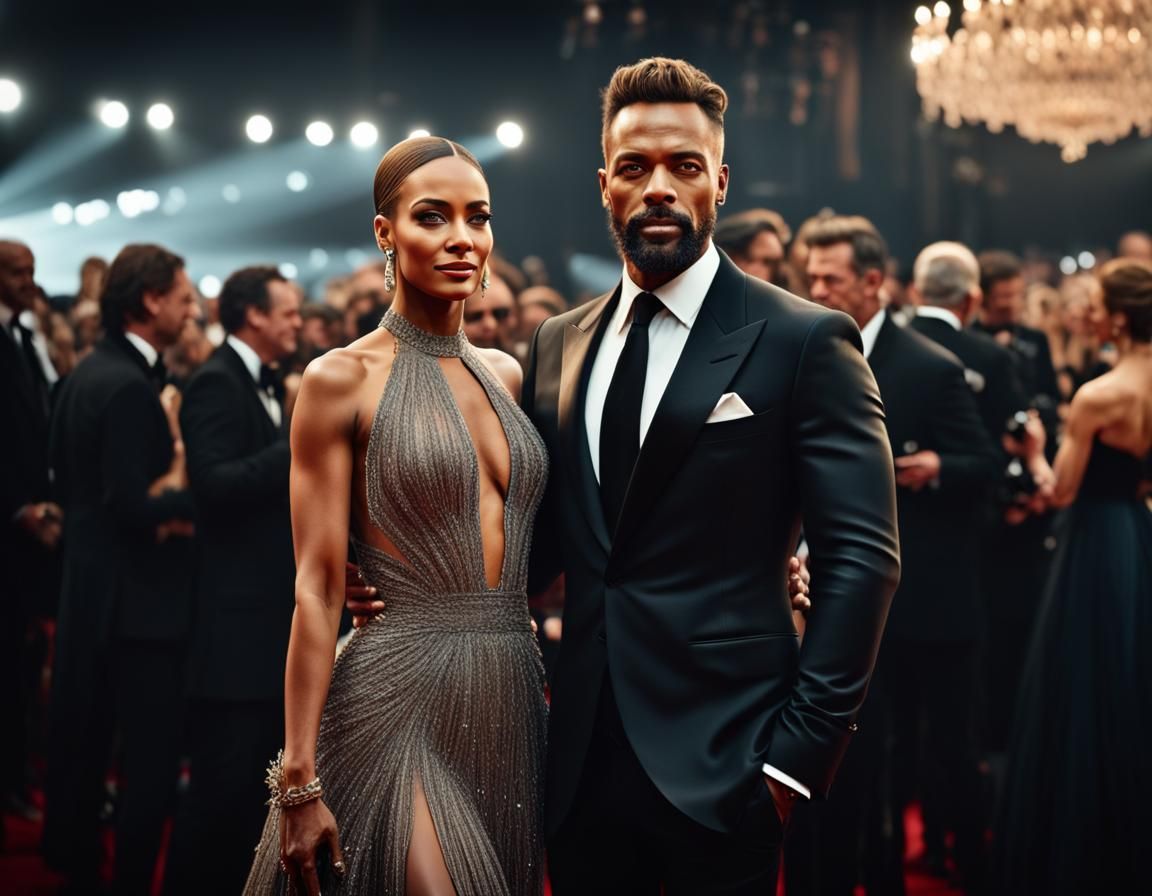 Celebrity Couple at Award Show in 8k Resolution