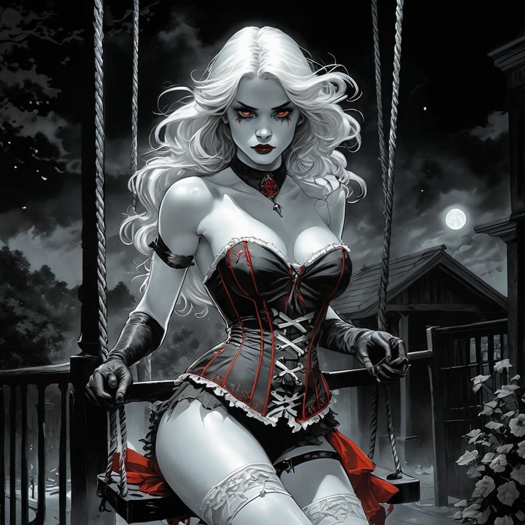 Ethereal Banshee on a Porch Swing