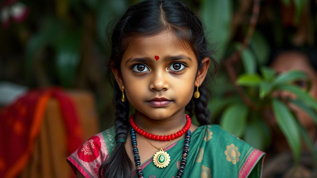 Young Adivasi Girl from Bastar Region