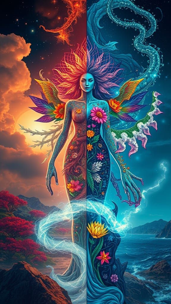 Surreal Digital Art of the Wild Woman and the Wise Woman in ...