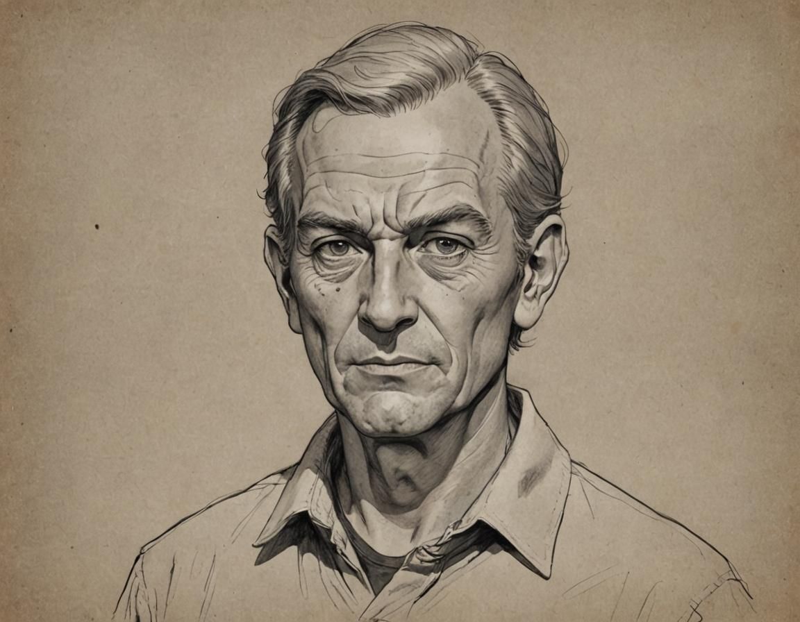 Heroic Male Character in Comic Book Style