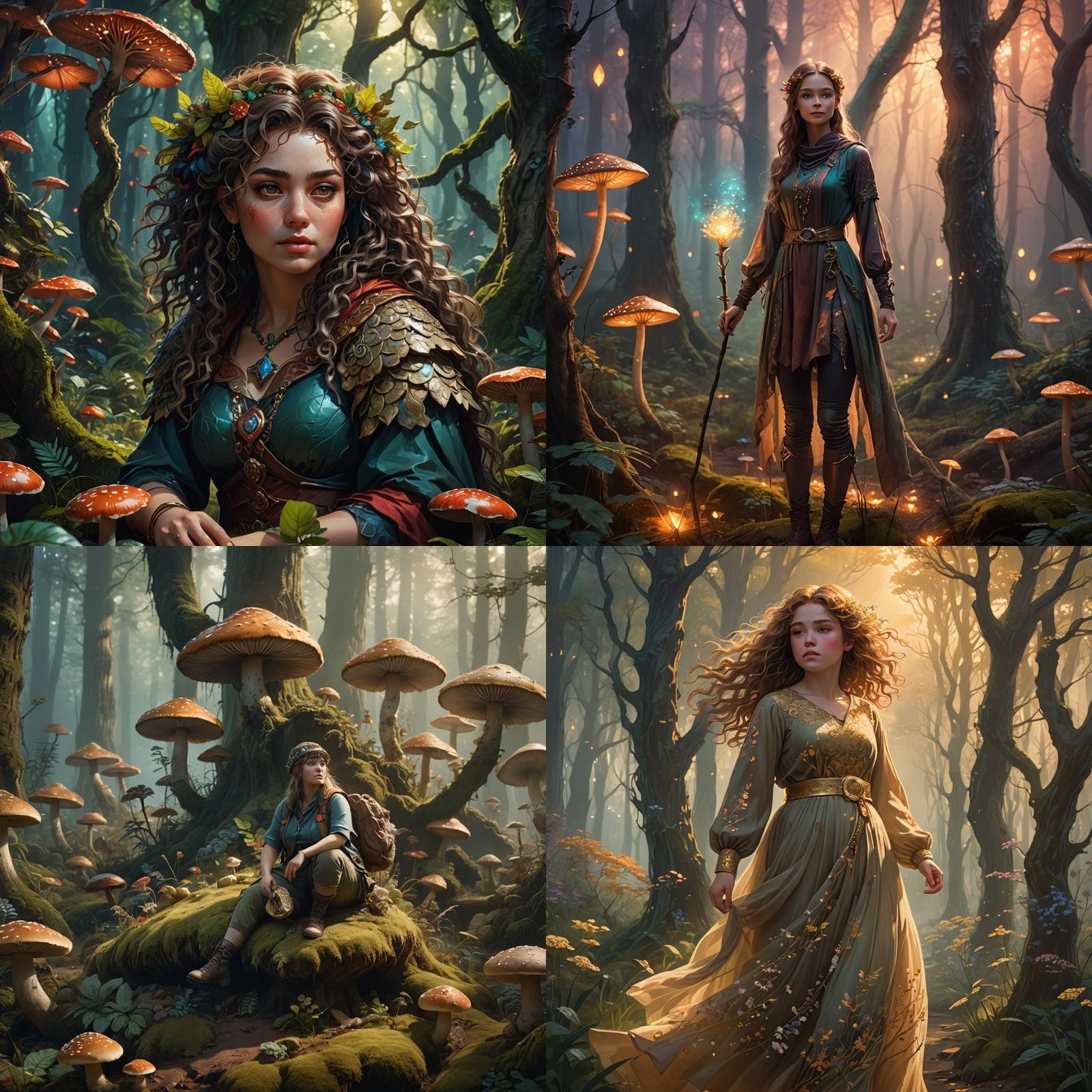 Fantasy Girl: Detailed Matte Painting in 8K