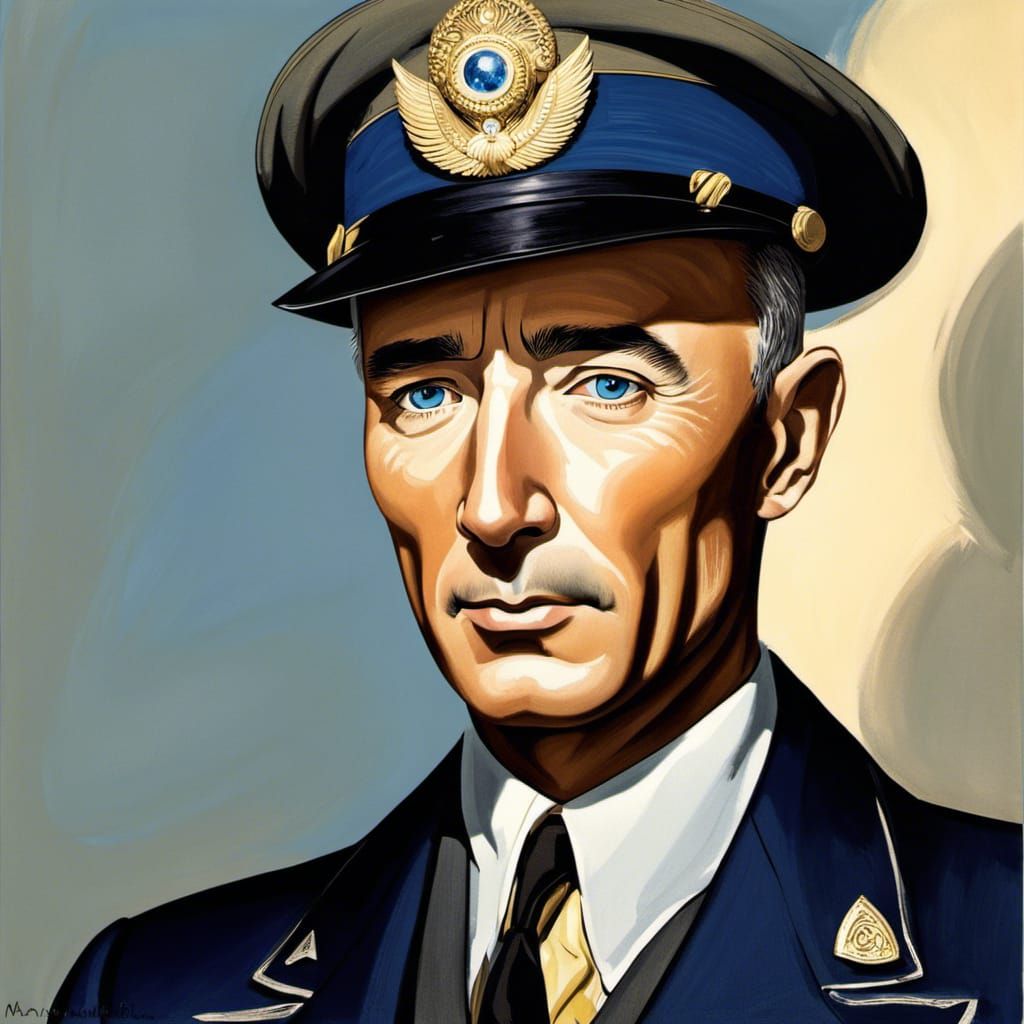 Anime Portrait of a Man with Sapphire Eyes