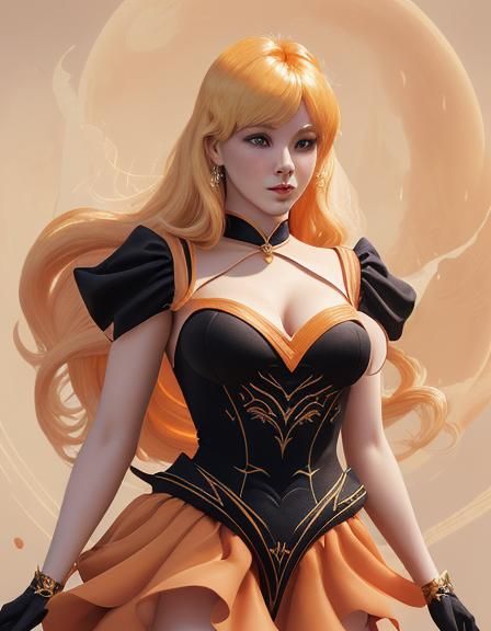 Sailor Venus in Elegant Black Dress