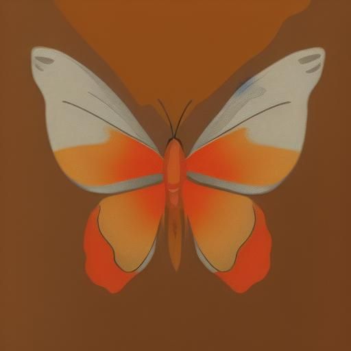 Abstract Moth in Style of Jackson Pollock